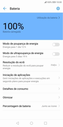 Prima o indicador junto à definição pretendida para ativar a função.