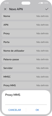 Introduza iproxy.vodafone.pt e prima OK.
