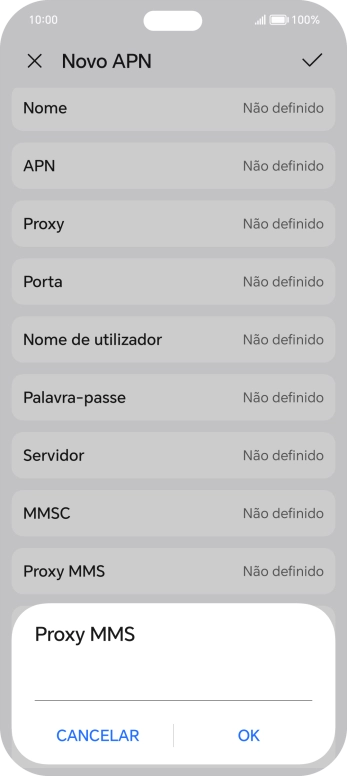 Introduza iproxy.vodafone.pt e prima OK.