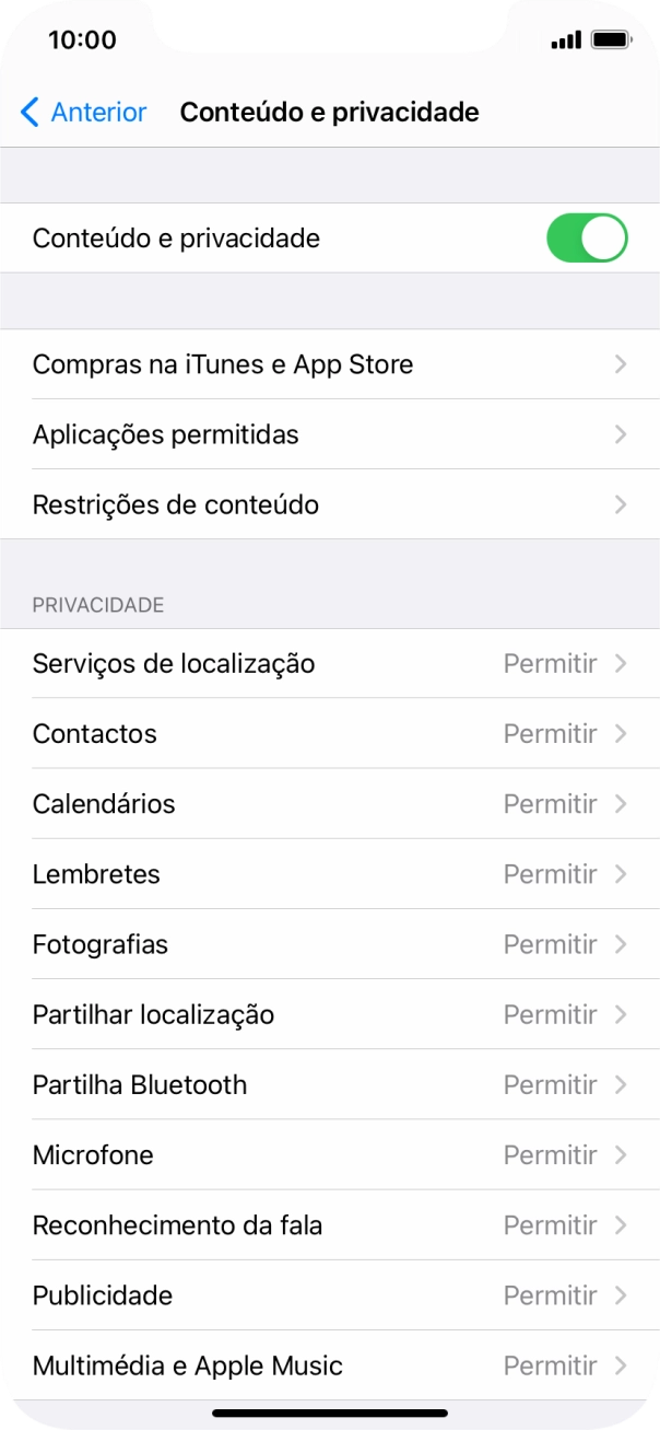 Prima a seta para a esquerda.