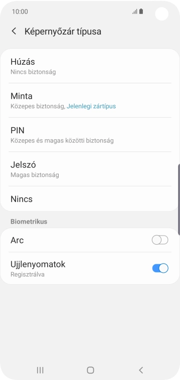 Válaszd a Nincs lehetőséget.