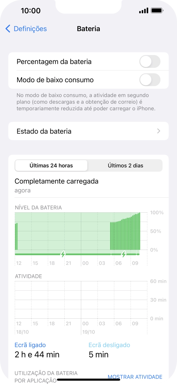 Prima Estado da bateria.