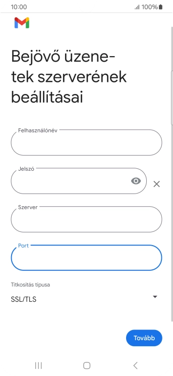 Válaszd a Tovább lehetőséget.