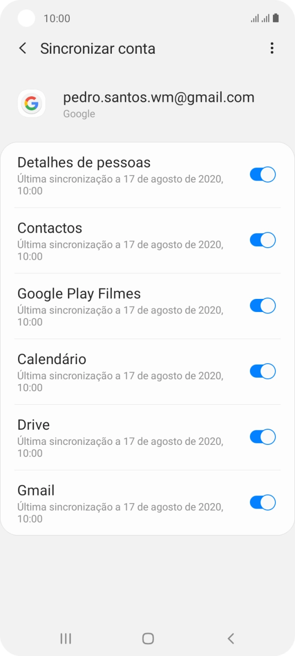 Prima a tecla de início para terminar e voltar ao ecrã inicial.