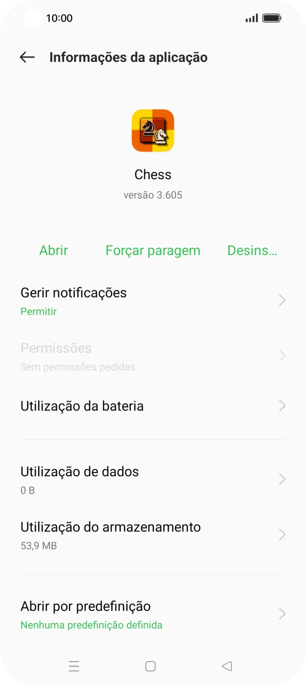 Prima Utilização do armazenamento.