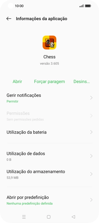 Prima Utilização do armazenamento.