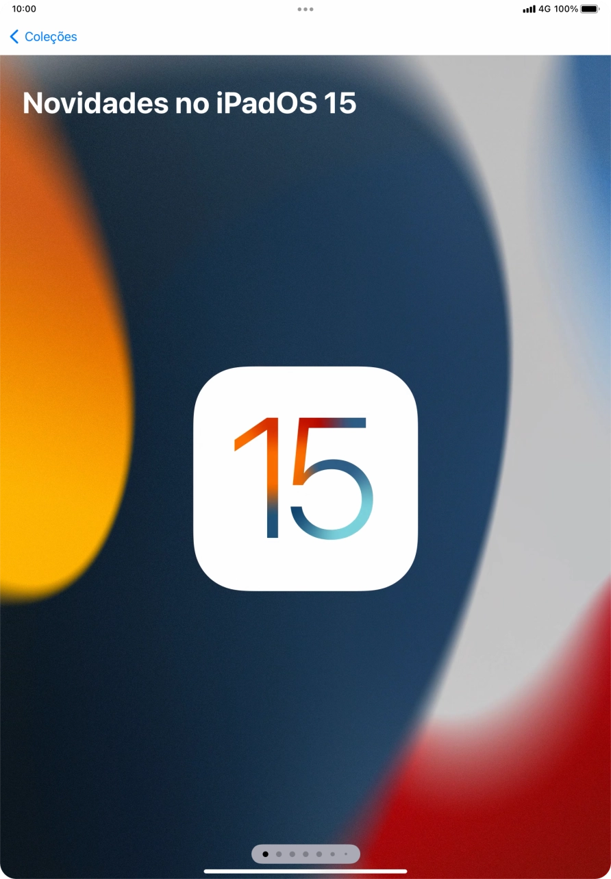 Para voltar ao ecrã inicial, deslize o dedo de baixo para cima a partir da base do ecrã.