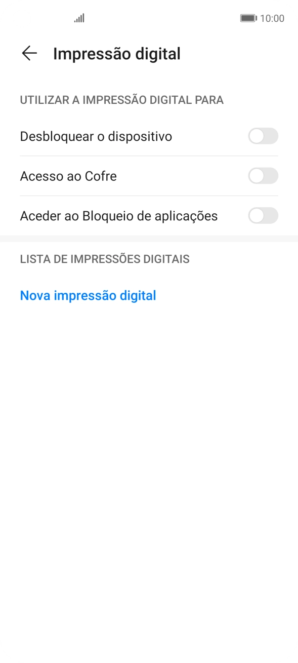 Prima Nova impressão digital.