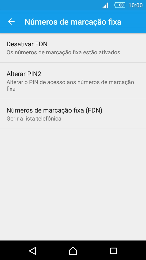 Prima Desativar FDN para desativar a marcação permitida.