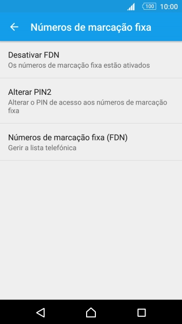 Prima Desativar FDN para desativar a marcação permitida.