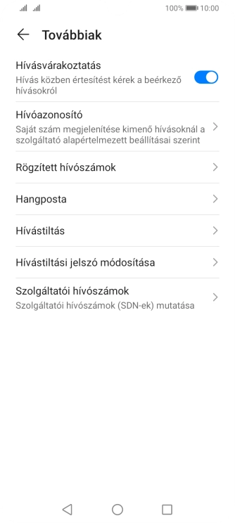 Válaszd a Hívóazonosító lehetőséget.