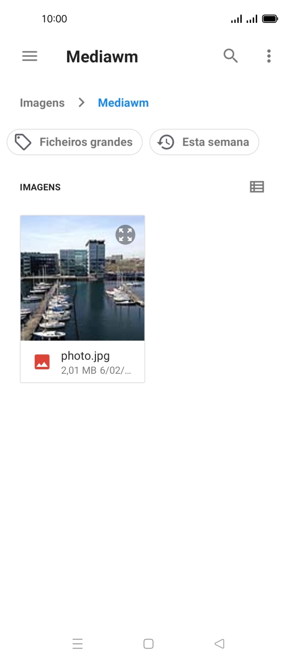 Prima a imagem pretendida.