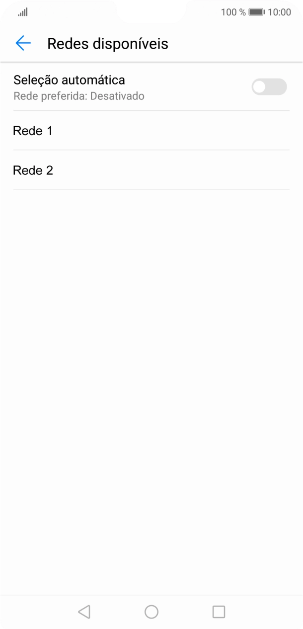 Prima a rede pretendida.