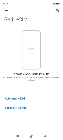 Prima Adicionar eSIM.