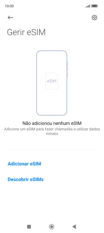 Prima Adicionar eSIM.
