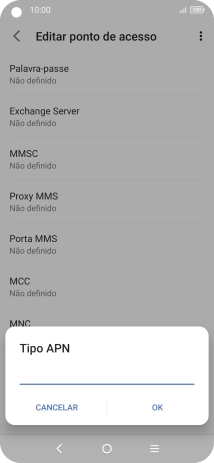Introduza mms e prima OK.