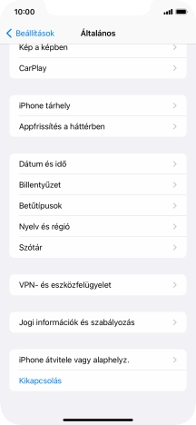 Válaszd az „iPhone átvitele vagy alaphelyz.” lehetőséget.