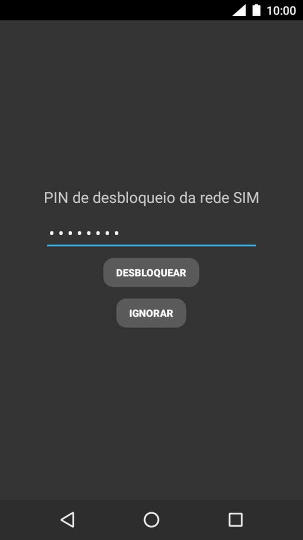 Introduza o código de desbloqueio, e prima DESBLOQUEAR.