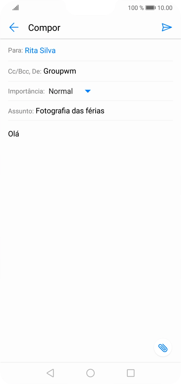 Prima o ícone de anexo.
