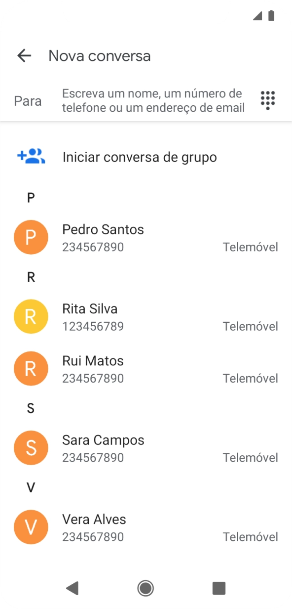 Prima o campo junto a 