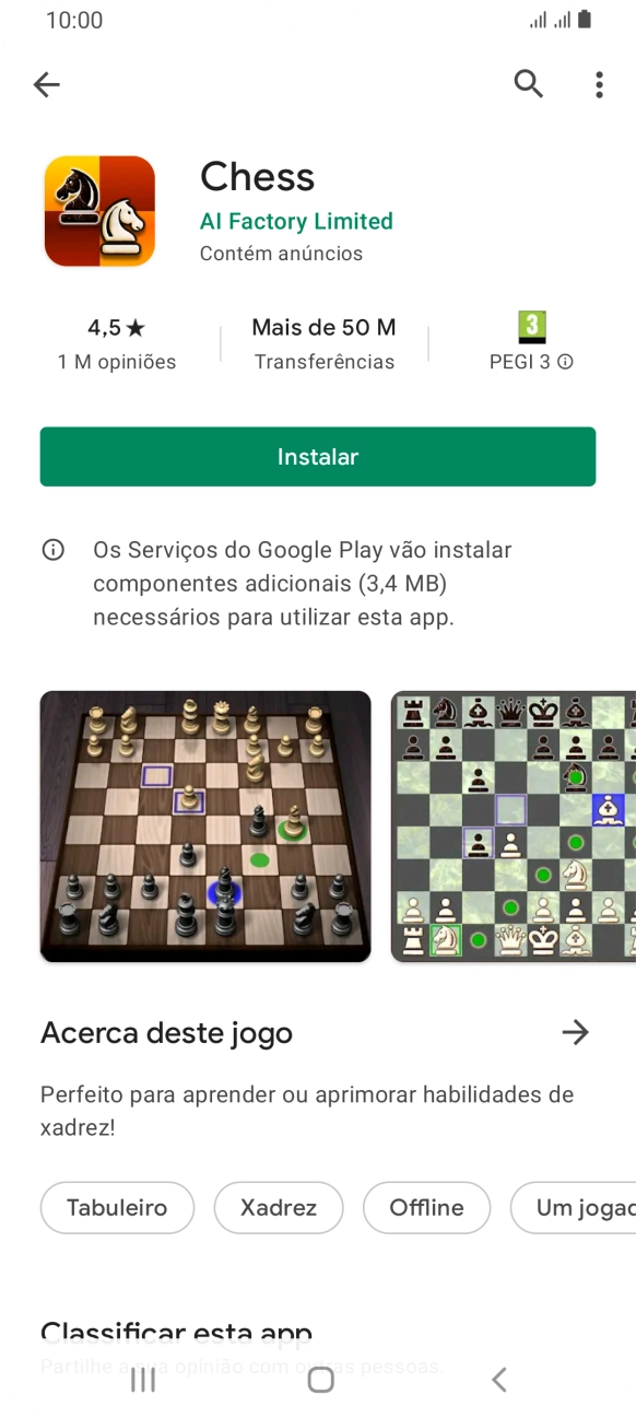 Prima Instalar e siga as indicações no ecrã para instalar a app.