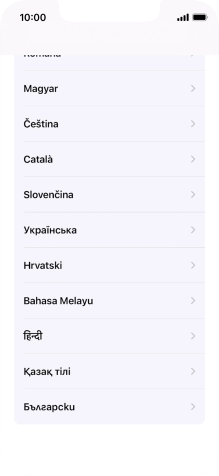 Válaszd ki a kívánt nyelvet.
