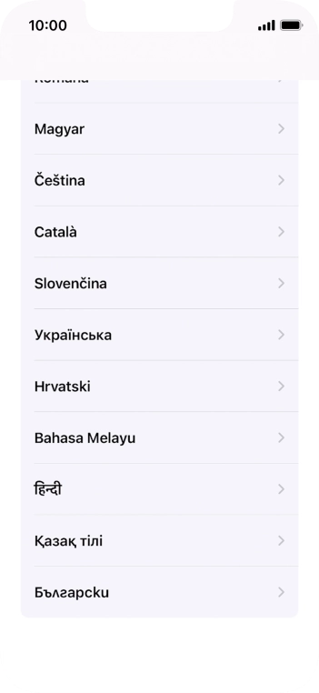 Válaszd ki a kívánt nyelvet.