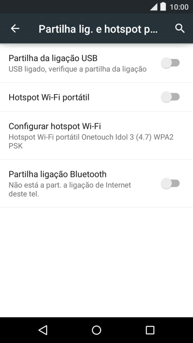 Prima Configurar hotspot Wi-Fi.