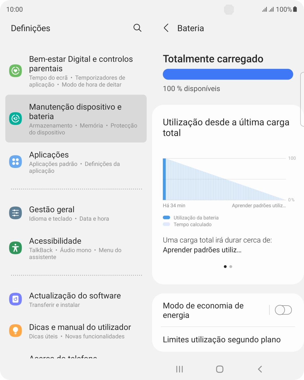 Prima Modo de economia de energia.