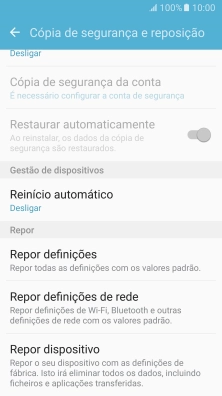 Prima Repor dispositivo.