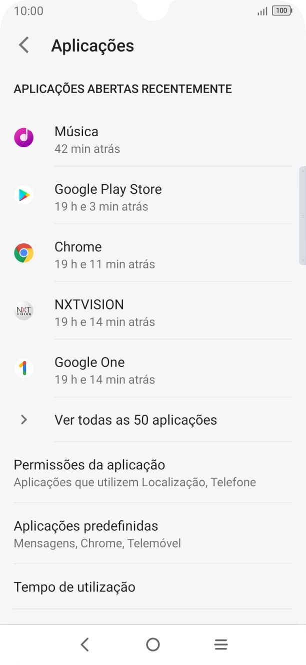 Prima Ver todas as X aplicacões.