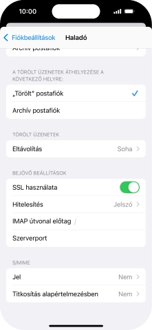 Válaszd a Hitelesítés lehetőséget.