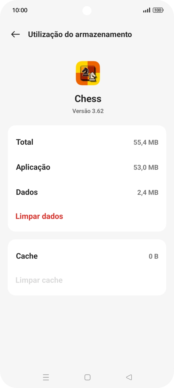 Prima a tecla de início para terminar e voltar ao ecrã inicial.