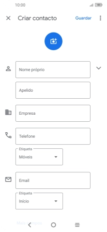 Prima Nome próprio e introduza o nome próprio.
