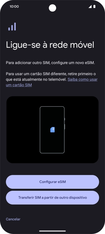 Prima Configurar eSIM.
