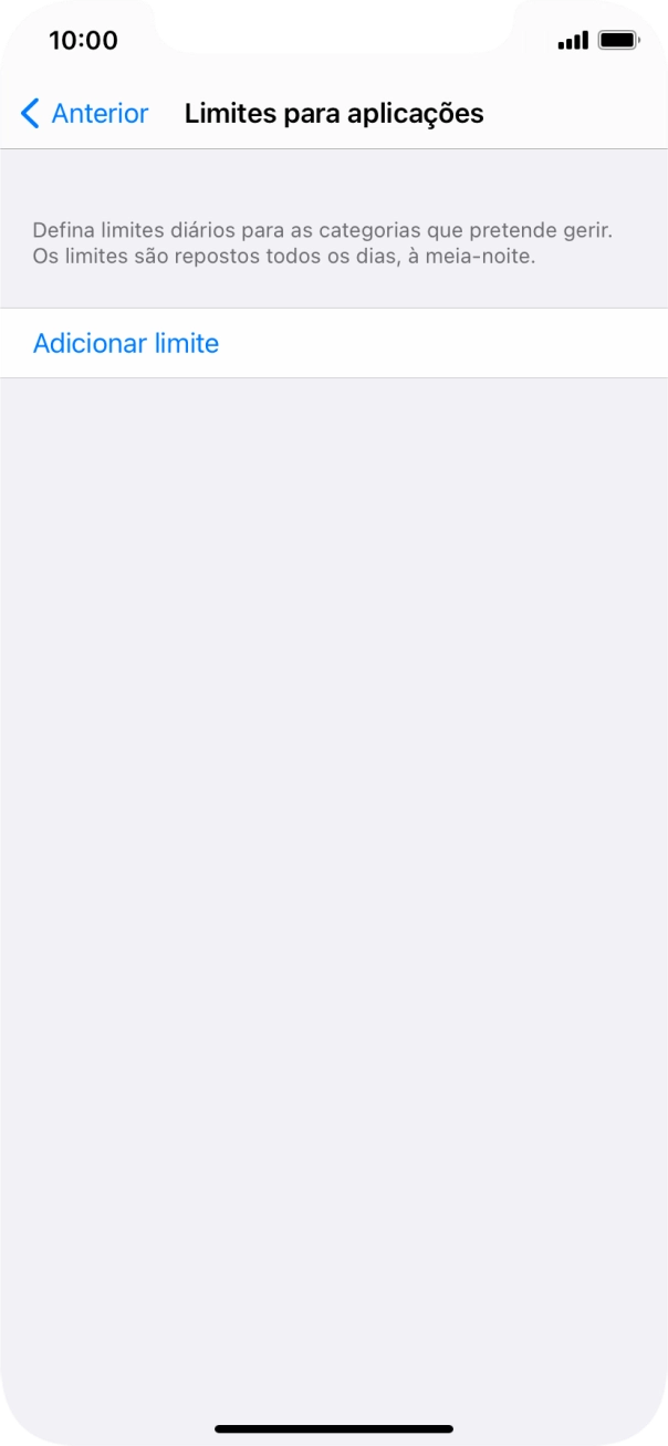 Prima Adicionar limite.