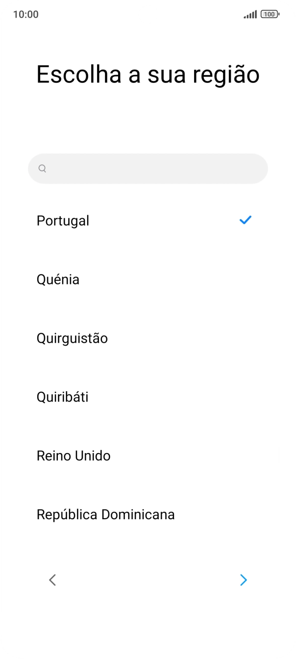 Prima a seta para a direita.