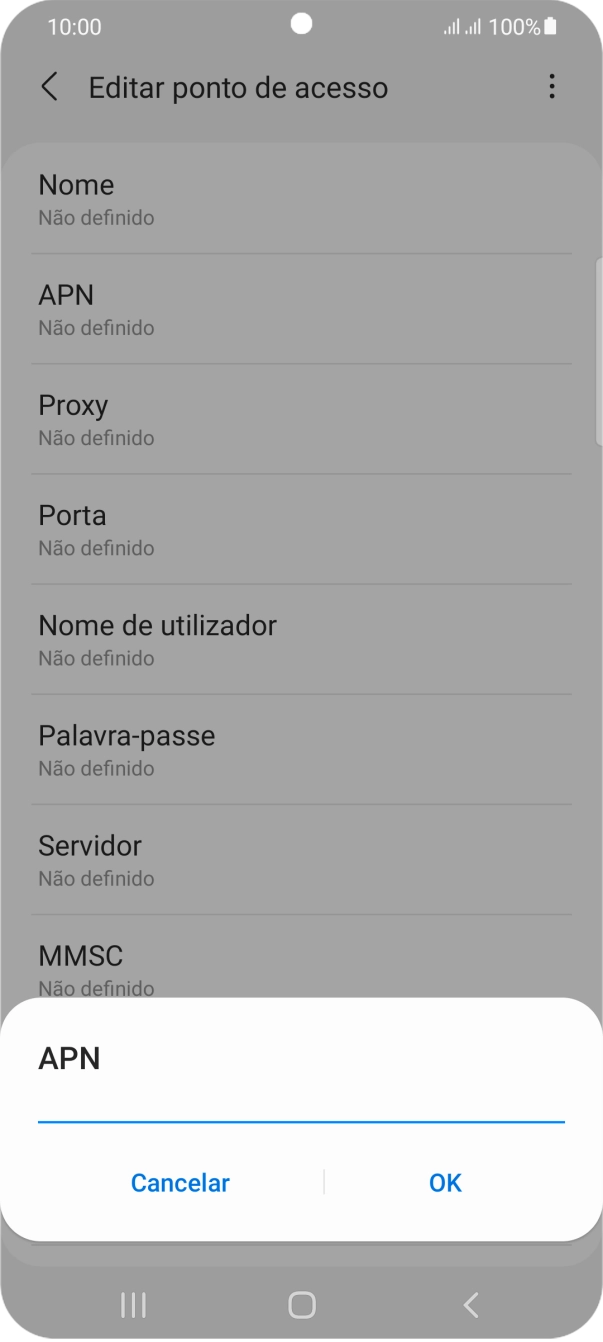 Introduza net2.vodafone.pt e prima OK.
