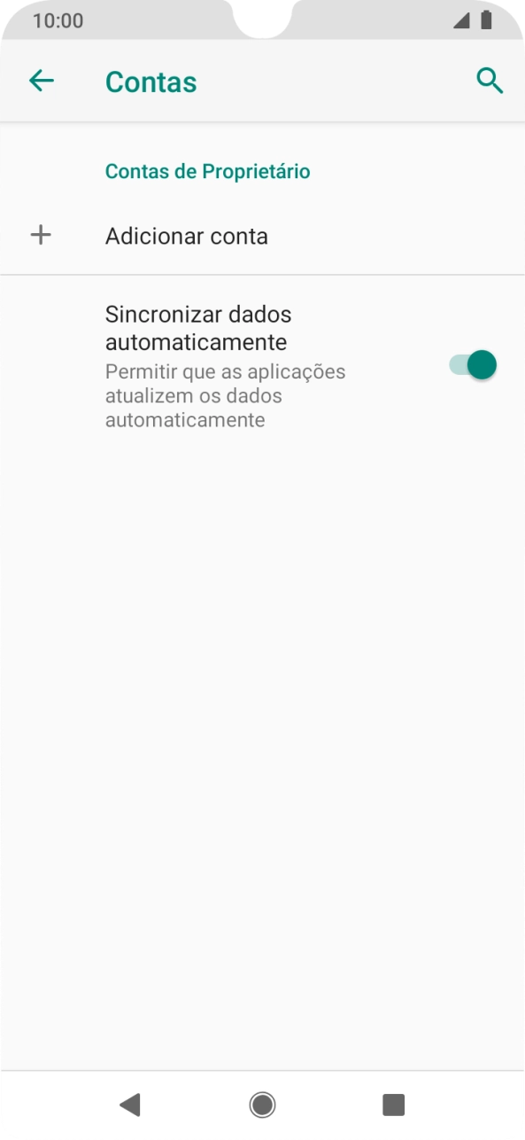 Prima Adicionar conta.