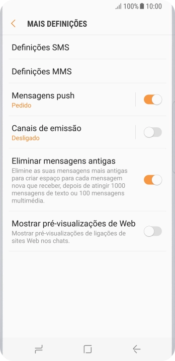 Prima Definições SMS.