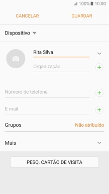 Prima Número de telefone e introduza o número de telefone pretendido.