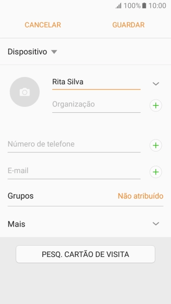 Prima Número de telefone e introduza o número de telefone pretendido.