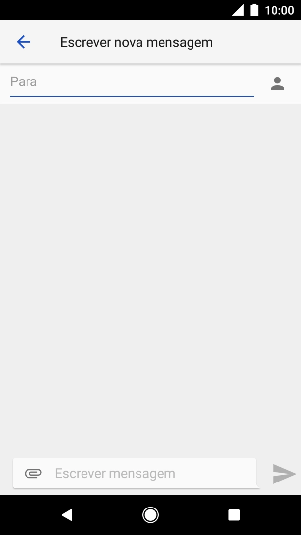 Prima a caixa de pesquisa e introduza as primeiras letras do nome do destinatário.