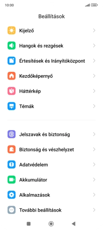 Válaszd a Jelszavak és biztonság lehetőséget.