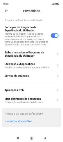 Prima Mais definições de segurança.