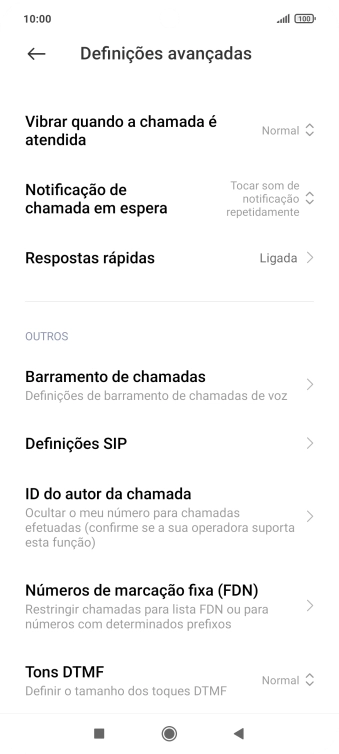 Prima ID do autor da chamada.