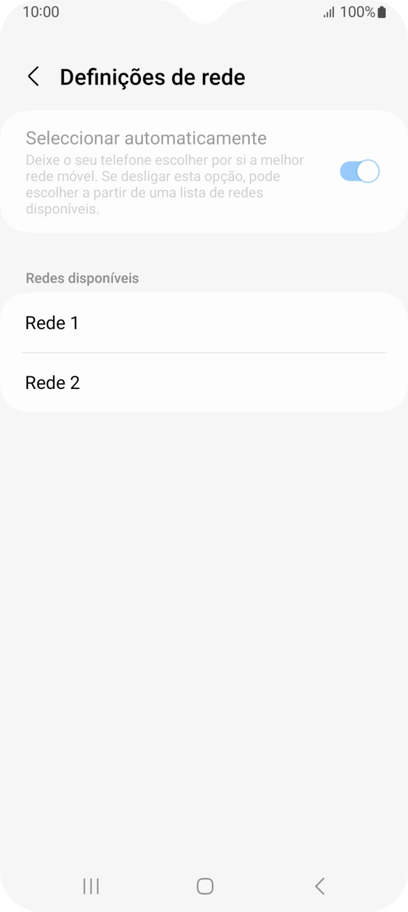Prima a rede pretendida.