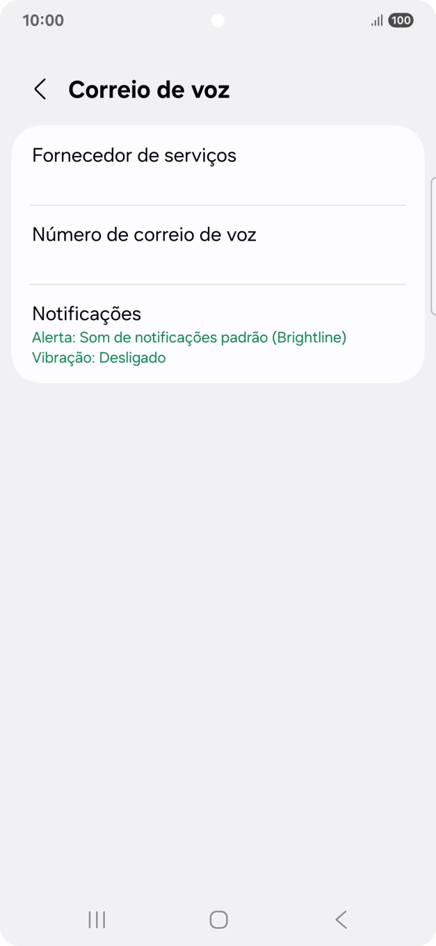 Prima Número de correio de voz.