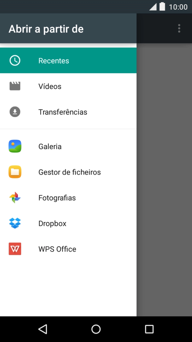 Prima Vídeos e vá até à pasta pretendida.
