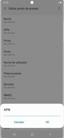Introduza net2.vodafone.pt e prima OK.